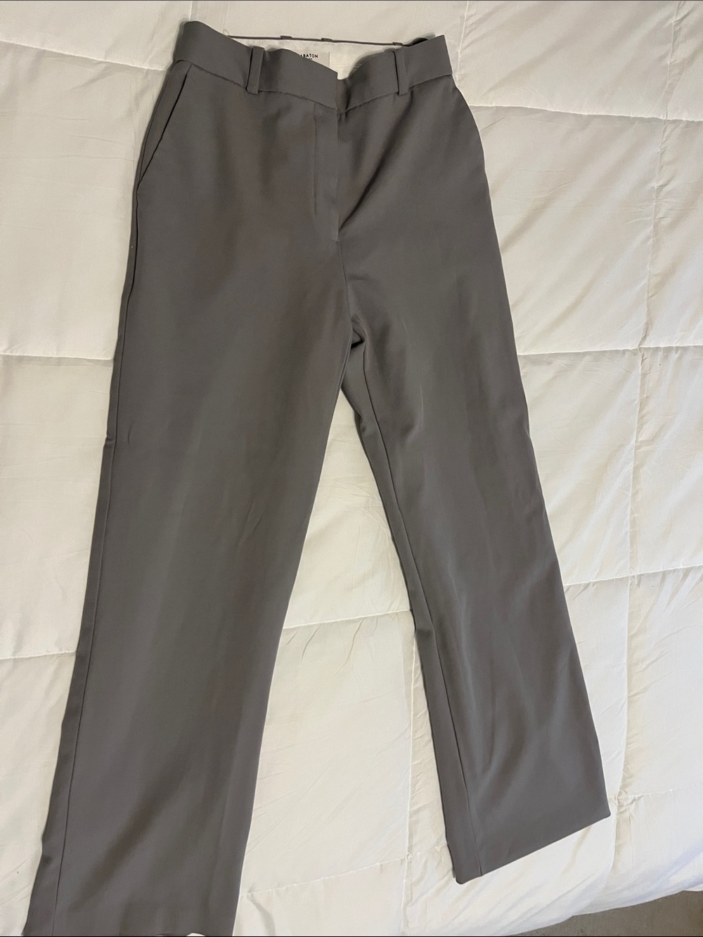 Babaton Straight Leg Trousers in Gray size 4. Aritzia work pants needs hemming